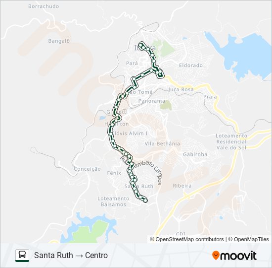 Mapa de 010 de autobús