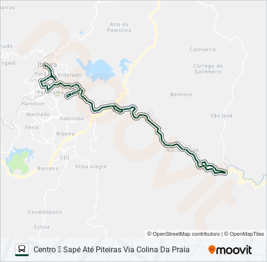 Mapa de 035 de autobús