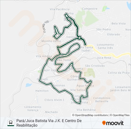 Rota da linha 34: horários, paradas e mapas - Dona Sílvia Via