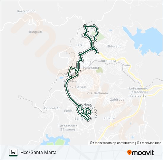 Mapa de 050 de autobús