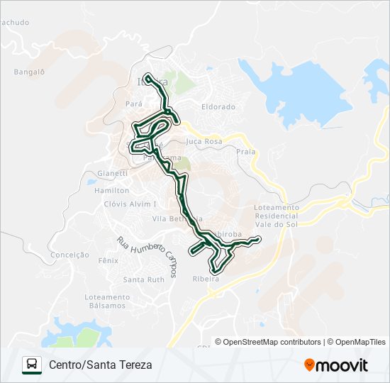 Mapa de 055 de autobús