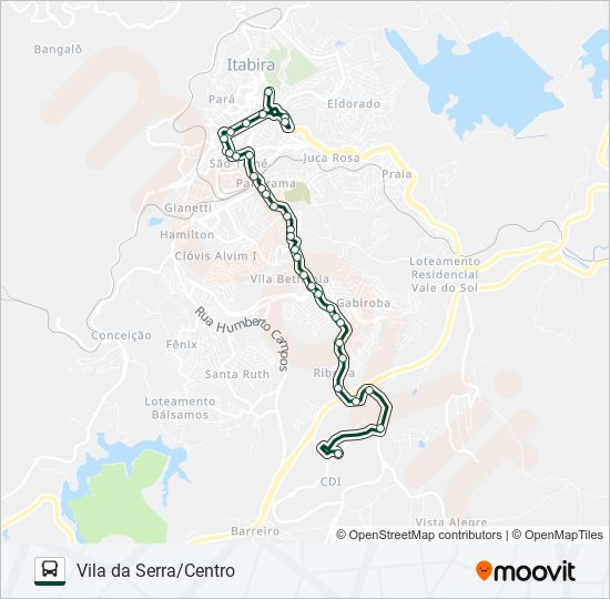 057 bus Line Map