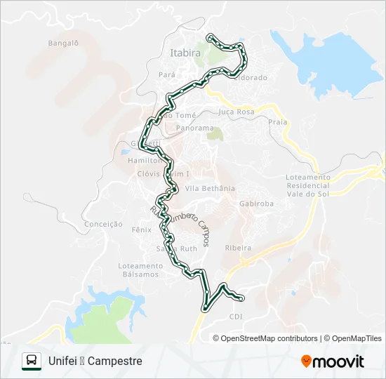 Mapa de 064 de autobús