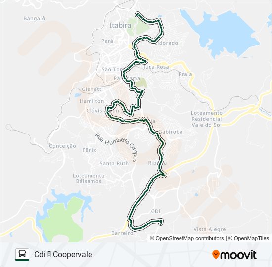 Mapa de 065 de autobús