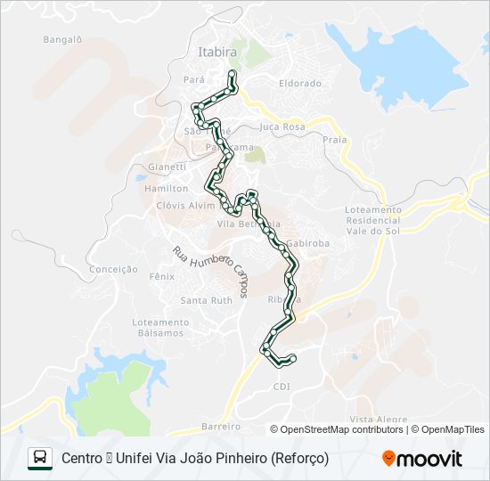 Mapa de 068 de autobús