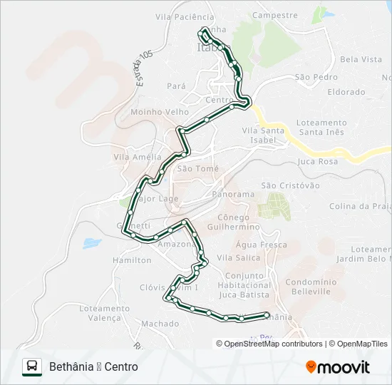 080 Bus Line Map