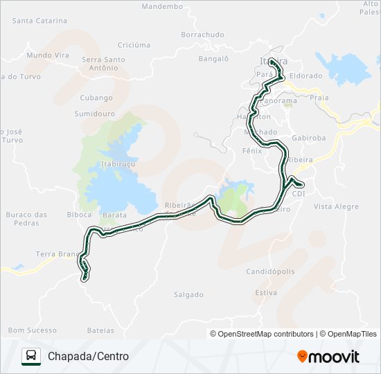 Mapa da linha 090 de ônibus