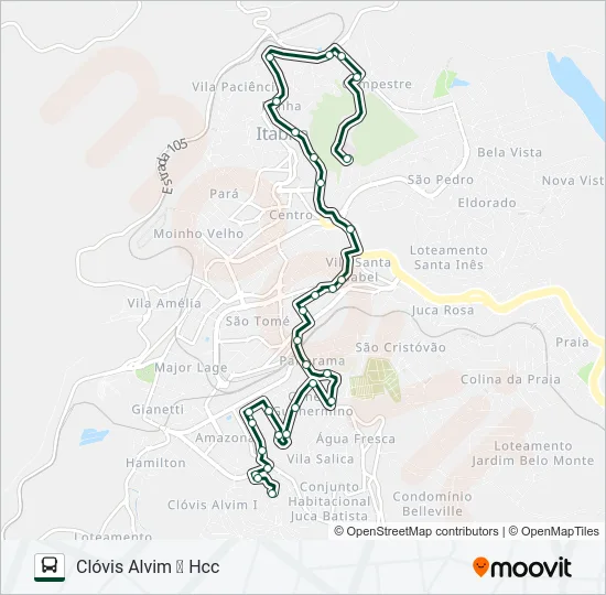 110 Bus Line Map