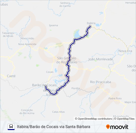 Mapa da linha 3991 de ônibus