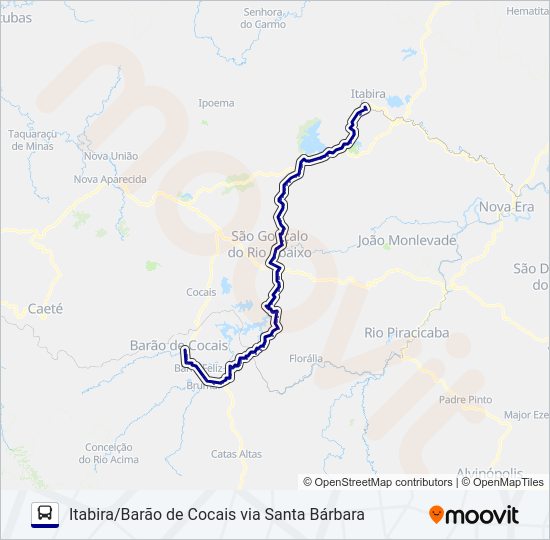 Mapa da linha 3991 de ônibus