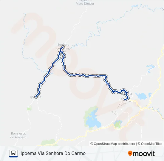 ITABIRA/IPOEMA Bus Line Map
