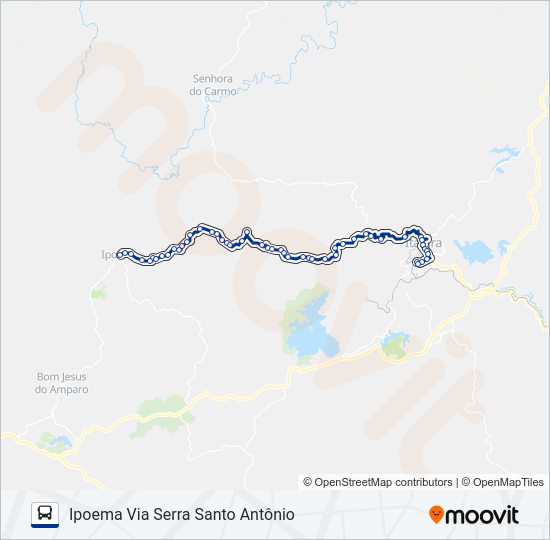 ITABIRA/IPOEMA Bus Line Map
