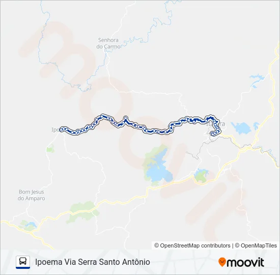 ITABIRA/IPOEMA Bus Line Map