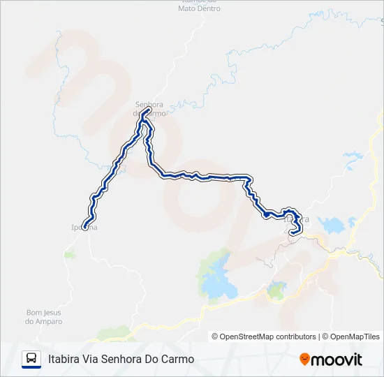 ITABIRA/IPOEMA Bus Line Map