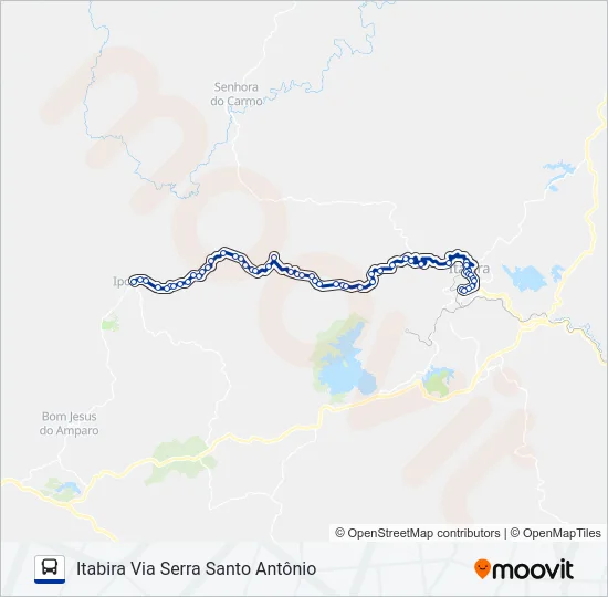 ITABIRA/IPOEMA Bus Line Map