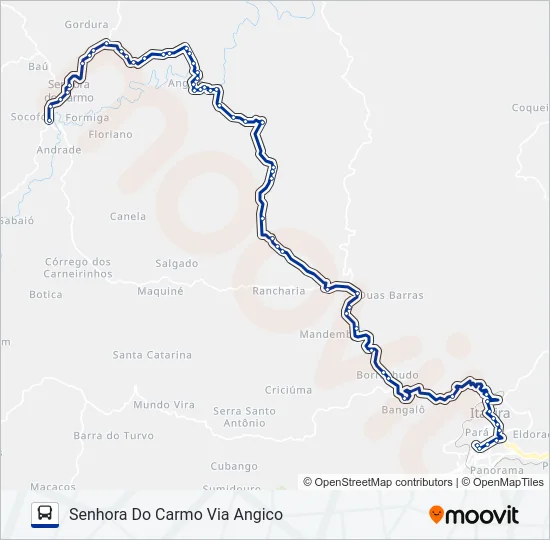 ITABIRA/SENHORA DO CARMO Bus Line Map