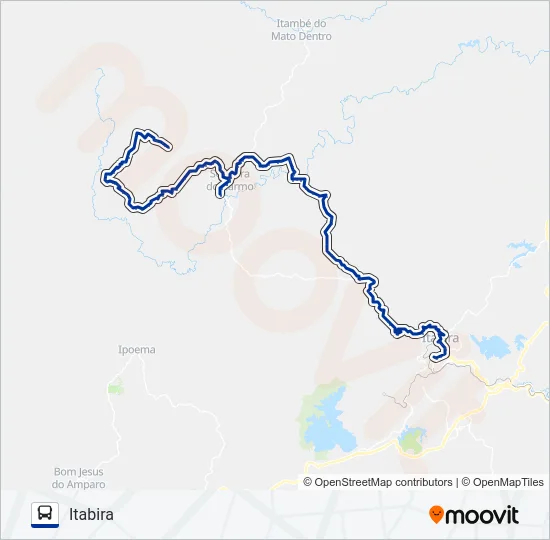 ITABIRA/SERRA DOS LINHARES Bus Line Map