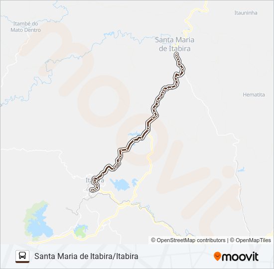 Rota da linha 3599 horários paradas e mapas Santa Maria De  