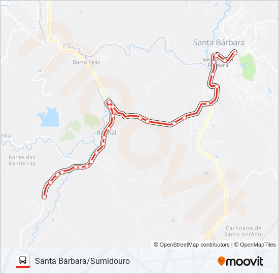 Mapa da linha 03 de ônibus