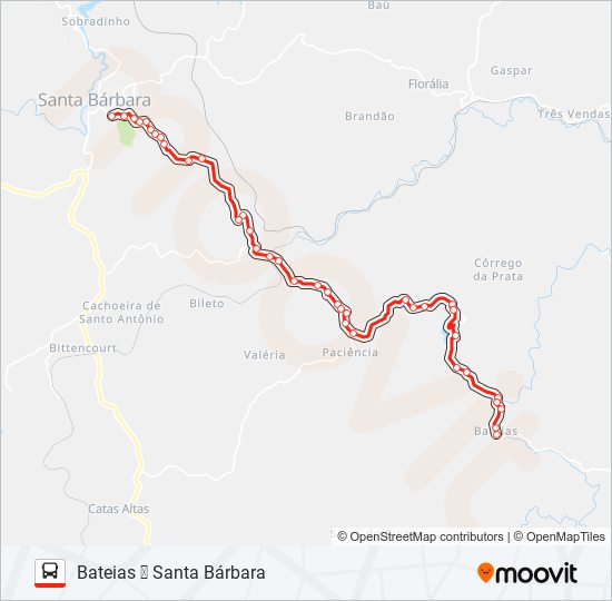 Mapa da linha 05 de ônibus