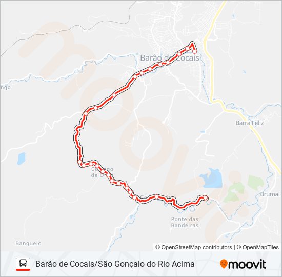 Mapa de 01B de autobús