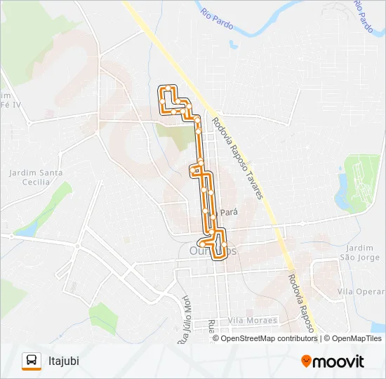 ITAJUBI Bus Line Map