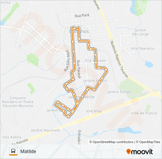 MATILDE Bus Line Map
