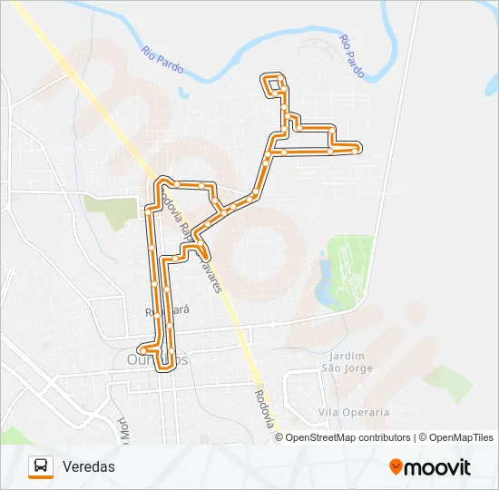 VEREDAS Bus Line Map