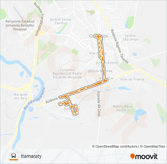 ITAMARATY Bus Line Map