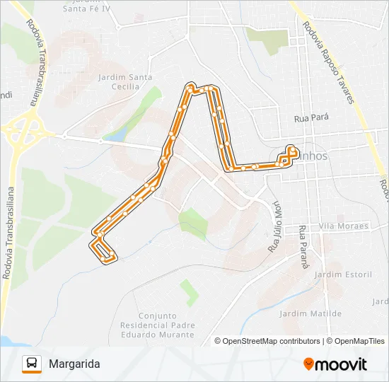 MARGARIDA Bus Line Map