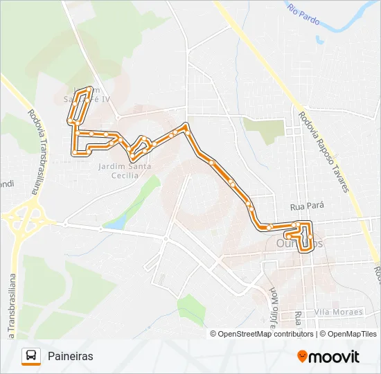 PAINEIRAS Bus Line Map