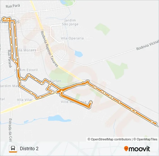 DISTRITO 2 Bus Line Map