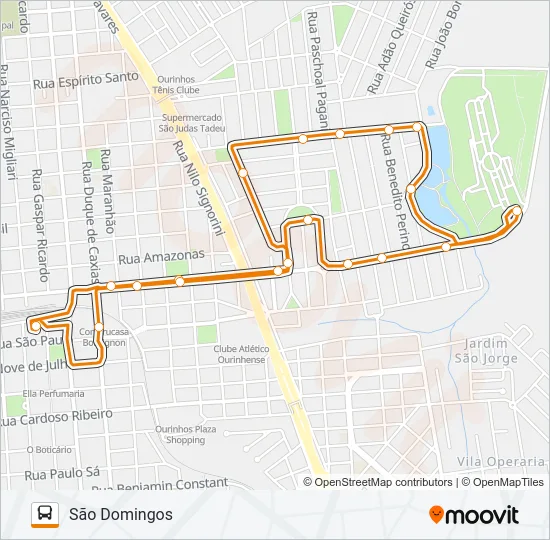 SÃO DOMINGOS Bus Line Map