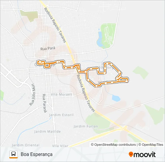 BOA ESPERANÇA Bus Line Map