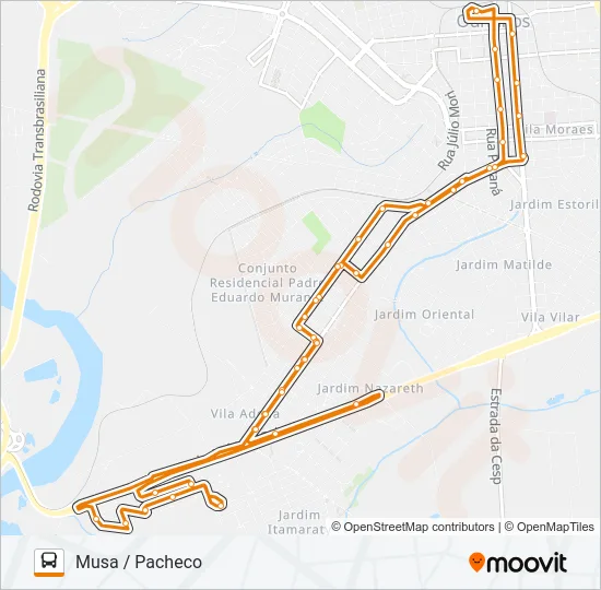 MUSA / PACHECO Bus Line Map