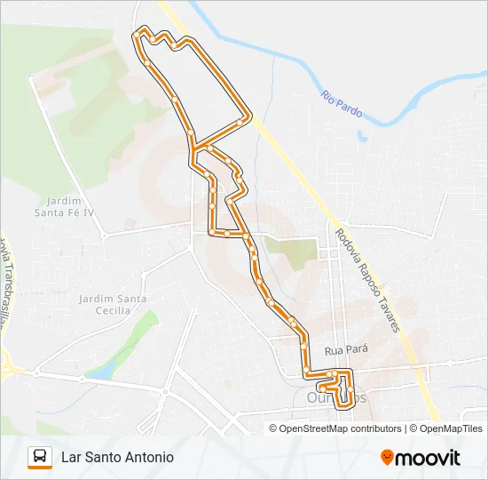 LAR SANTO ANTONIO Bus Line Map