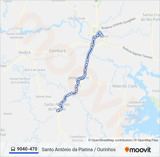 9040-470 Bus Line Map