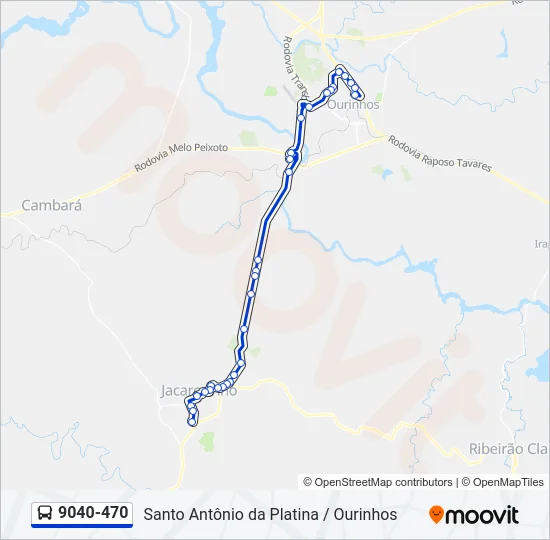 9040-470 Bus Line Map