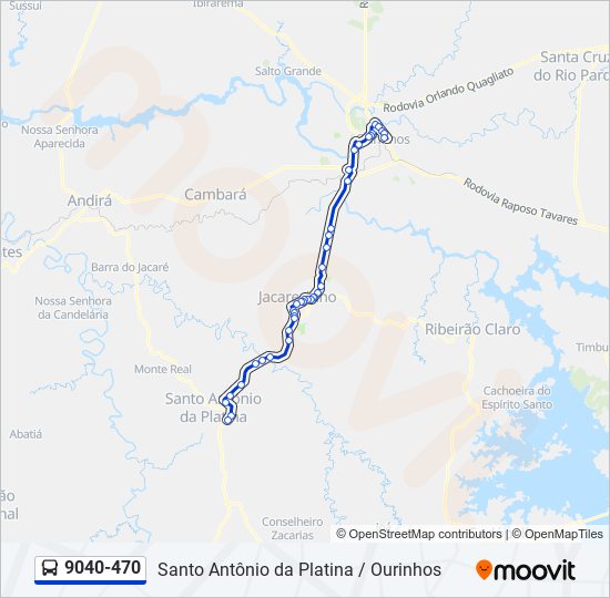 Mapa de 9040-470 de autobús