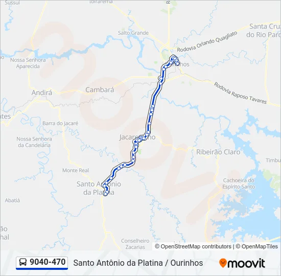 9040-470 Bus Line Map