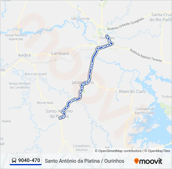 9040-470 Bus Line Map