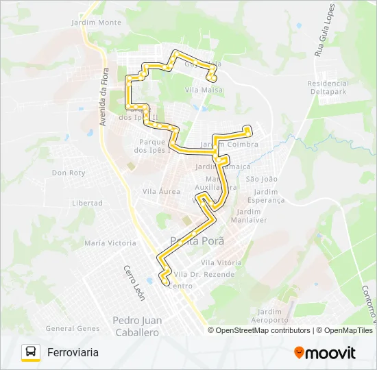 003 COOPHA / IPÊS Bus Line Map