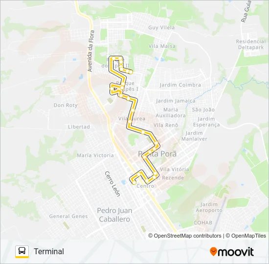 003 COOPHA / IPÊS Bus Line Map
