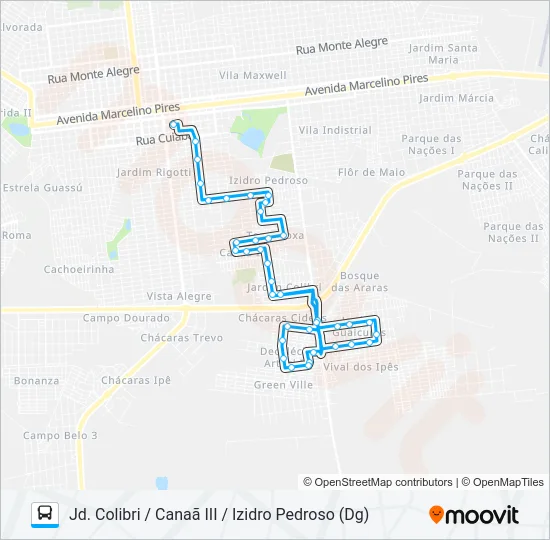 L 13 JD. COLIBRI Bus Line Map