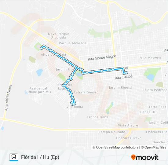 L 09 FLÓRIDA I / HU Bus Line Map