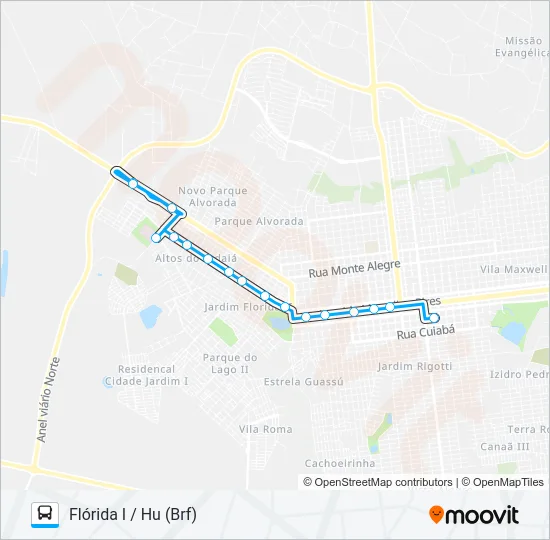 L 09 FLÓRIDA I / HU Bus Line Map