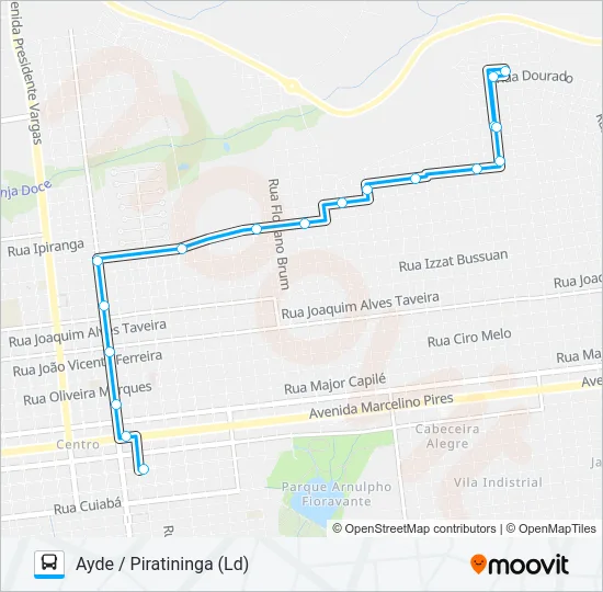 L 11 AYDE / PIRATININGA Bus Line Map