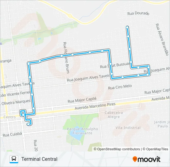L 11 AYDE / PIRATININGA Bus Line Map