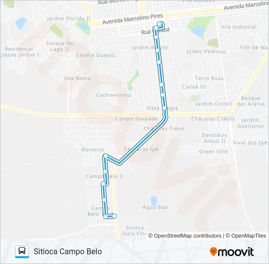 L 33 SITIOCA CAMPO BELO Bus Line Map