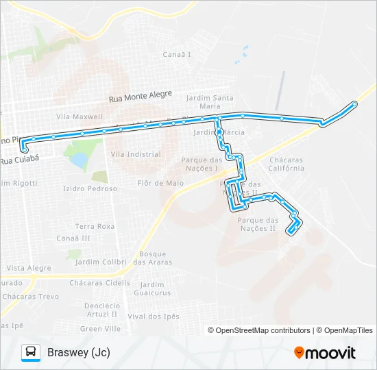 L 03 BRASWEY Bus Line Map